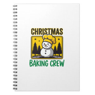 Kerst Bakploeg Sneeuwman Vakantie Ontwerp Notitieboek