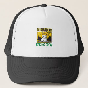 Kerst Bakploeg Sneeuwman Vakantie Ontwerp Trucker Pet