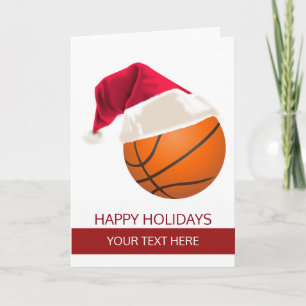 Kerst basketbal Bal Sinterklaas Hoed Wenskaarten Feestdagen Kaart
