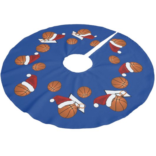 Kerst basketballen kerstboom rok (Gekanteld)
