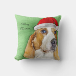 kerst Basset Hound kussen