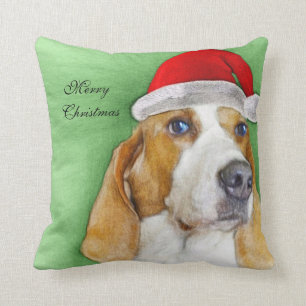 kerst Basset Hound kussen