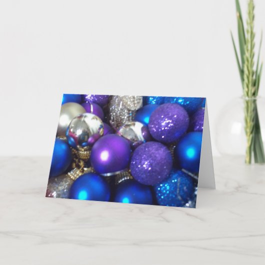 Kerst Baubles Kaart (Voorkant)