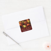 Kerst Baubles Square Sticker (Envelop)