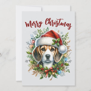 Kerst Beagle Rustieke Kerst Boerderijstijl Feestdagenkaart