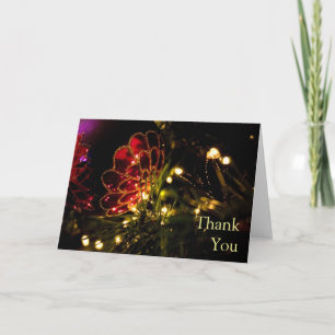 Kerst Bedankt Card Bauble met Fairy Lights