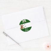 Kerst Beer cadeau label (Envelop)