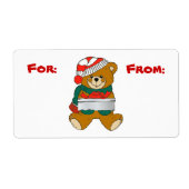 Kerst Beer Gift Label Label (Voorkant)