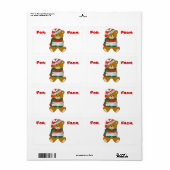 Kerst Beer Gift Label Label (Full Sheet)