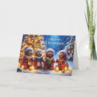 Kerst Beer Kerst wenskaarten. Feestdagen Kaart