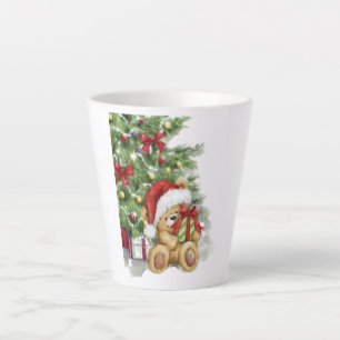 Kerst Beer met Cadeau en Boomdecoratie Latte Mok
