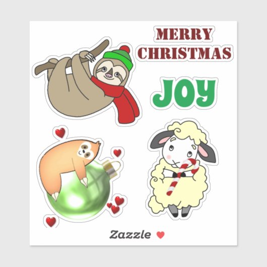 Kerst beestje stickers (Vel)