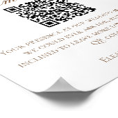 Kerst Bell Huwelijk Honeymoon Fund QR Code Poster (Hoek)
