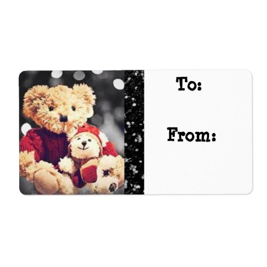 Kerst Beren Gift Label Label Stickers (Voorkant)