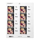 Kerst Beren Gift Label Label Stickers (Full Sheet)