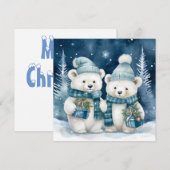 Kerst Beren Wenskaart Feestdagenkaart (Voorkant / Achterkant)