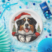 Kerst Berner Sennenhond Fietsen Papieren Bordje (Feest)