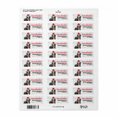 Kerst Berner Sennenhond Vakantieadres Etiket (Full Sheet)