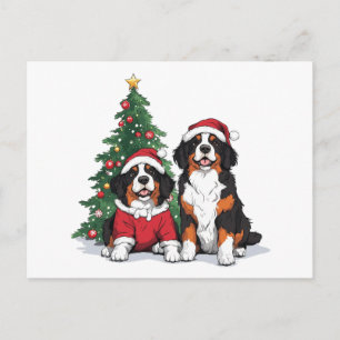Kerst Berner Sennenhonden Briefkaart