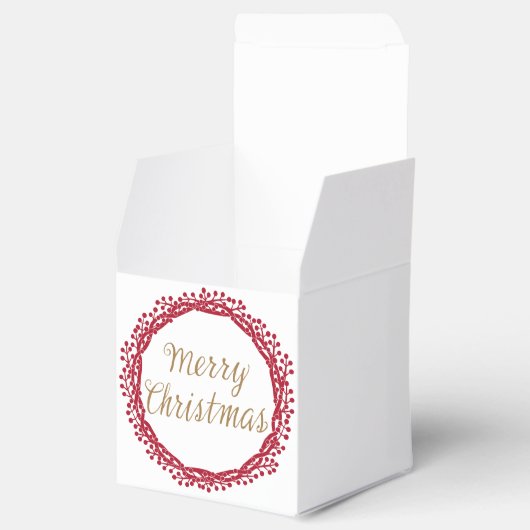 Kerst bessen krans aangepaste gunst doos bedankdoosjes (Geopend)