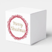 Kerst bessen krans aangepaste gunst doos bedankdoosjes (Achterkant)