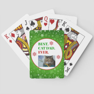 Kerst Beste Kat Vader Ooit Foto Pokerkaarten