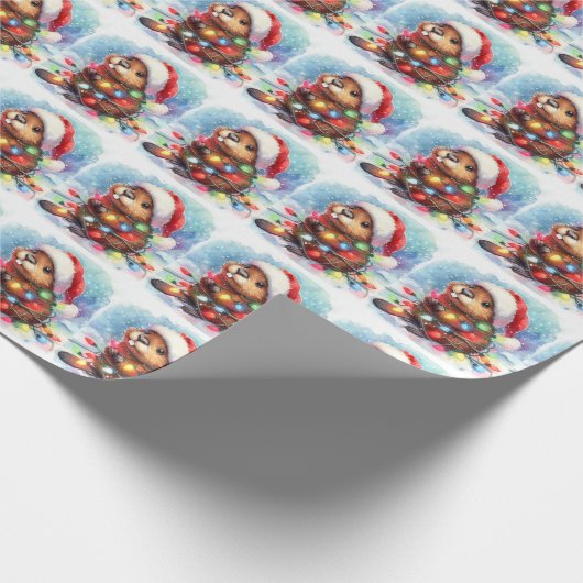 Kerst Bever Wrapping Papier (Hoek)