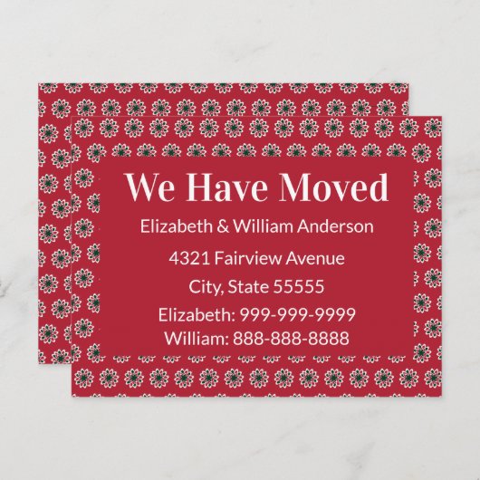 Kerst Bewegende Aankondiging Rood Groen Wit Briefkaart (Voorkant / Achterkant)