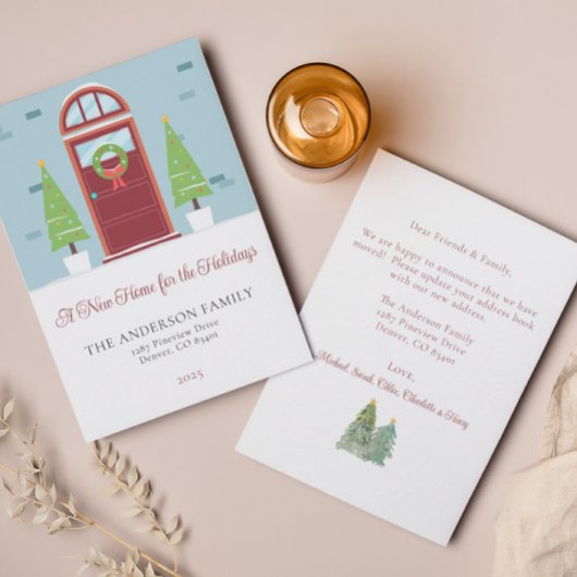 Kerst Bewegende Aankondiging Vakantie Kaart