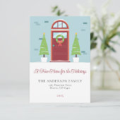 Kerst Bewegende Aankondiging Vakantie Kaart (Staand voorkant)