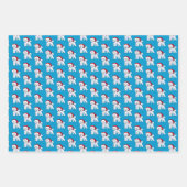 Kerst Bichon Wrapping Paper Set van 3 vellen (Voorkant)