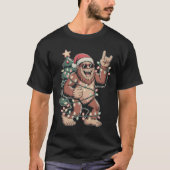 Kerst Bigfoot Sasquatch Santa Hat kerstboom T-shirt (Voorkant)