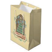 Kerst bij HOGWARTS™ Cookie Graphic Medium Cadeauzakje (Voorkant Gekanteld)