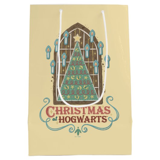 Kerst bij HOGWARTS™ Cookie Graphic Medium Cadeauzakje (Achterkant)