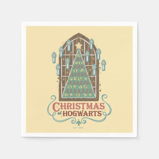 Kerst bij HOGWARTS™ Cookie Graphic Servet (Voorkant)