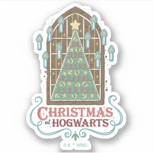 Kerst bij HOGWARTS™ Cookie Graphic Sticker (Voorkant)