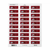 Kerst Bijbel Christelijke retourlabels (rood/sneeu Etiket (Full Sheet)