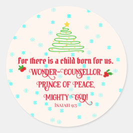 Kerst Bijbel lezen T-shirt Ronde Sticker