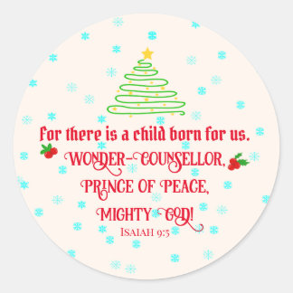 Kerst Bijbel lezen T-shirt Ronde Sticker