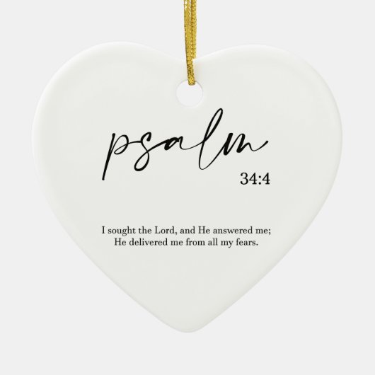 Kerst Bijbel Verse Psalm Keramische Ornament (Voorkant)