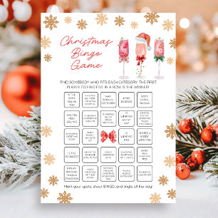 Kerst-Bingo Spel Feestdagenkaart
