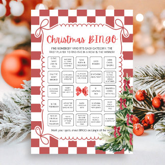 Kerst Bingo Spel Feestdagenkaart