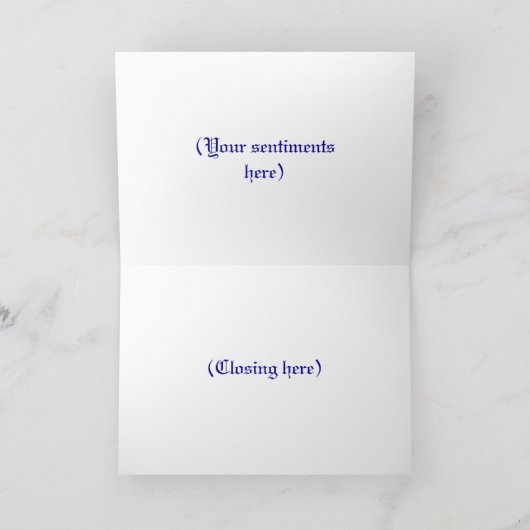 Kerst Blank Franse Groeten Kaart (Binnen)