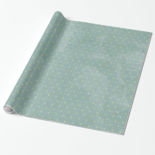 Kerst Blauw Polka Dot Poke Poka Wrapping Papier