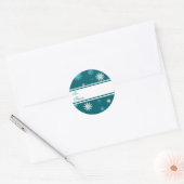 Kerst Blauwgroen Wit Sneeuw Gift Labels (Envelop)