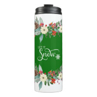 Kerst bloem grens-Laat het sneeuwtypografie 2