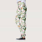 Kerst Bloemen Holly Candy Canes Gingerbread Leggings (Links)