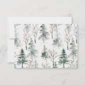 Kerst Bloemen Romantische bruiloft RSVP Kaart (Achterkant)