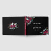 Kerst Bloemen Roos Gepersonaliseerde bruiloft Gastenboek (Volledig)