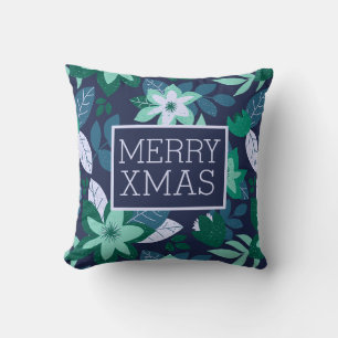 Kerst Bloemen Vrolijke Kerstvakantie Kussen